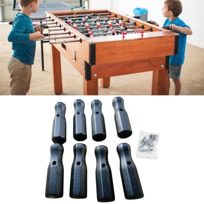 Table Soccer Handle, 8Pcs Wood Soccer Handle Grip Foosball Table Top Game Replacement Handle Part Foosball Accessories - color: natural wood color