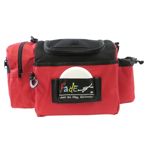 Fade Crunch Disc Golf Bag – Compact, Durable, and Lightweight Disc Storage - color: Red