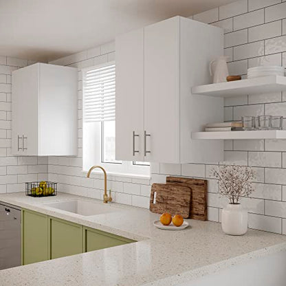 24 x 33 Inch Wall Cabinet set of 1, Kitchen Wall Mounted Wooden Storage Cabinet, Double Door Cabinet with Soft Close, Metal Handle, Adjustable Shelf, for Kitchen, Garage, Laundry, Bathroom, White - color: White