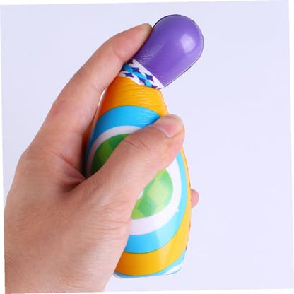 Mini PU Solid Bowling Pins Balls Safe Indoor Sports for S Physical Training and Educational Development Fun Game for Beginners