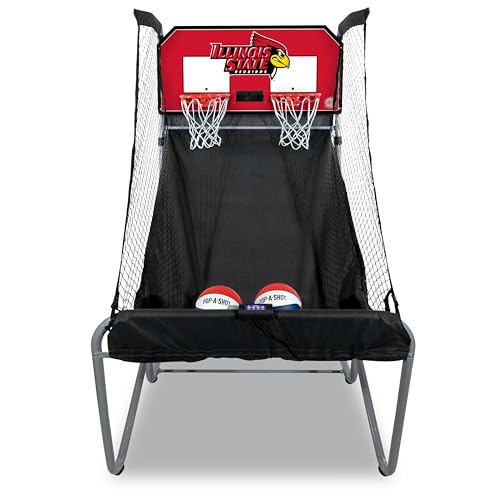 Pop-A-Shot - Home Dual Shot with NCAA Graphics l Sensor Scoring l 16 Game Modes l 7 Balls l Foldable Storage l for All NCAA Fans - style: Illinois State Redbirds