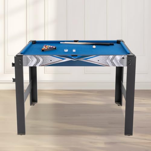 5 in 1 Multi Combo Game Table, 2.4Ft H x 3Ft W Folding Multi Game Table Set with Billiards, Air Hockey, Ping Pong/Table Tennis, Basketball, Archery Combination for Home Office Adults Kids