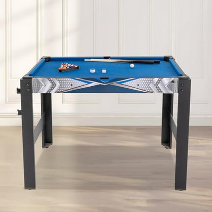 5 in 1 Multi Combo Game Table, 2.4Ft H x 3Ft W Folding Multi Game Table Set with Billiards, Air Hockey, Ping Pong/Table Tennis, Basketball, Archery Combination for Home Office Adults Kids