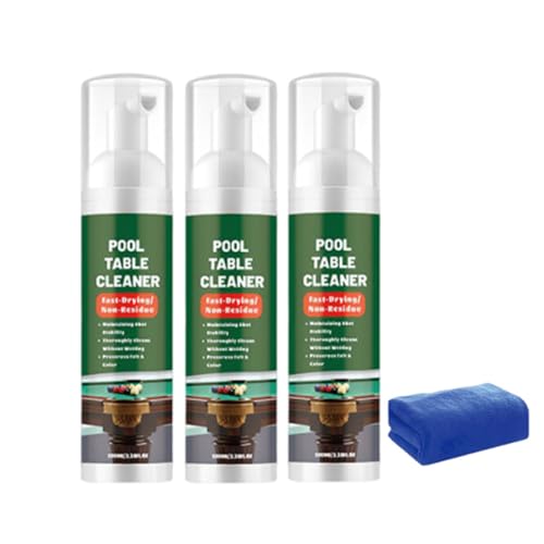 Fast-Drying Pool Table Felt Cleaner Foam, Foam Billiard Tables Cleaner Spray with Brushes, Billiard Tables Cleaner Spray Set (3PCS) - color: 3PCS