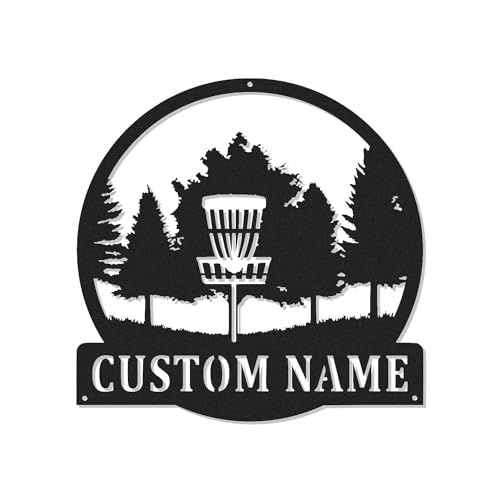 Custom Disc Golf Basket Led Light Metal Wall Art Personalized Gift for Disc Golfers Game Room Decor 3