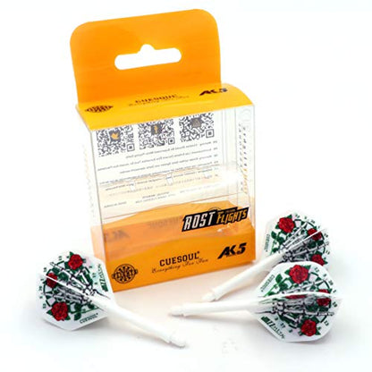 CUESOUL ROST Integrated Dart Shaft and Dart Flight Standard/Slim/Diamond/Big Wing/Tear/Diamond - color: 28mm-Standard Shape-Rose Skull
