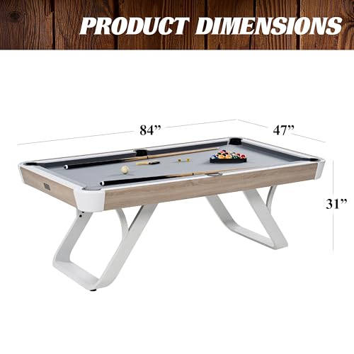 Barrington Billiards Multiple Styles Pool Table, Preassembled Playfields with Complete Billiard Accessory Sets, Perfect for Family Game Rooms | Multiple Styles - style: 7 Ft. Camden