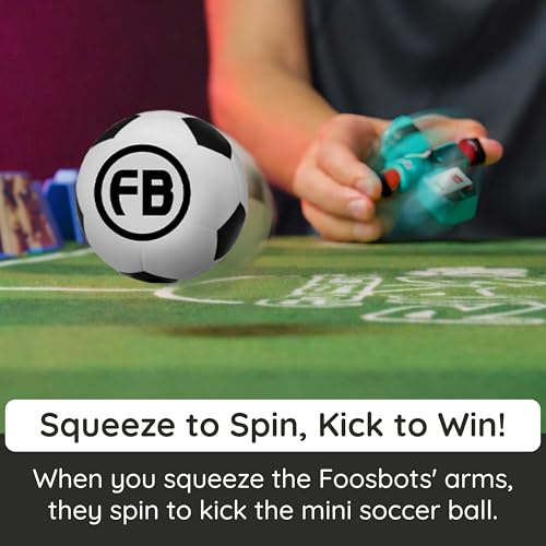 Fat Brain Toys Foosbots Rivals Cup, International-Themed Foosbots Soccer Game with Stadium, Active Skill Game for Kids, Tweens, Teens Ages 6+