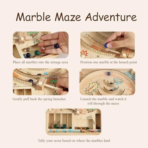 Pinball Machine Family Games for Kids | Fun Indoor Marble Run & Skee Ball Game, Party Board Games for Ages 6-12