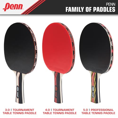 Penn 3.0 Competition Ping Pong Paddles - Choose Single Table Tennis Paddle, or Deluxe 2 or 4 Player Kit with Balls and Storage Case - size: One Size