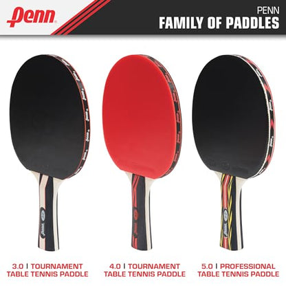 Penn 3.0 Competition Ping Pong Paddles - Choose Single Table Tennis Paddle, or Deluxe 2 or 4 Player Kit with Balls and Storage Case - size: One Size (Pack of 3)