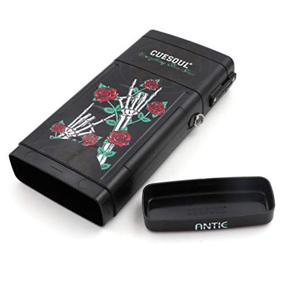 CUESOUL ANTIE Hard Dart Case, Holds 6 Steel/Soft Tip Darts & Extra Tips, Shafts & Flights, Durable Use - color: Black Jazz-Metal