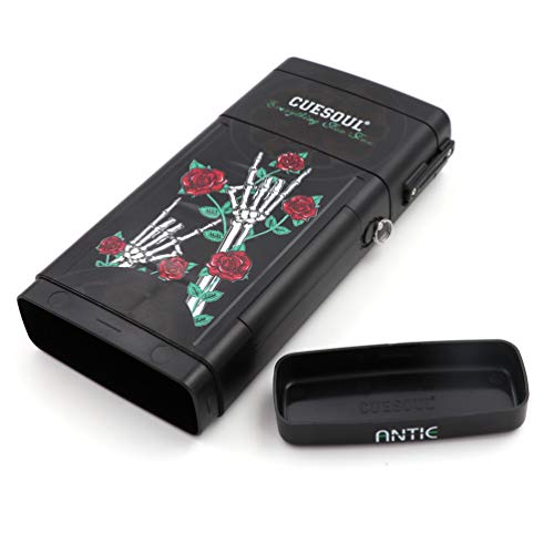 CUESOUL ANTIE Hard Dart Case, Holds 6 Steel/Soft Tip Darts & Extra Tips, Shafts & Flights, Durable Use - color: Black Jazz-Metal