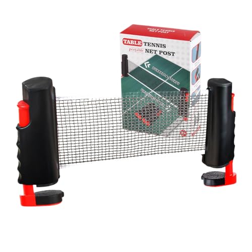 Table Tennis Net Stand, Retractable Design, 20x15x6cm, Tennis Net Post, Sports Pong Mest, Easy to Carry, for Home, Indoor Practice, Training, Game Play,