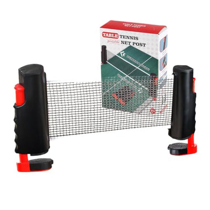 Table Tennis Net Stand, Retractable Design, 20x15x6cm, Tennis Net Post, Sports Pong Mest, Easy to Carry, for Home, Indoor Practice, Training, Game Play,