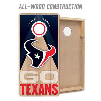 YouTheFan NFL 2' x 4' Slogan Series Professional Wood Cornhole Game - color: Houston Texans