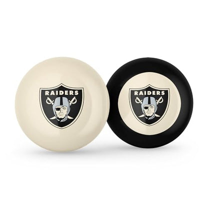 Imperial NFL Logo Cue Ball & 8 Ball Combo Set - color: Las Vegas Raiders, White