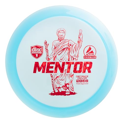 Discmania Active Premium Mentor Distance Driver Disc Golf, Beginner Disc Golf Discs, Frisbee Golf Discs, Disc Golf Driver, Disc Golf Gifts for Men, Frisbee Golf Driver, Disc Golf Accessories, Blue