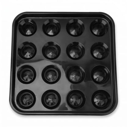 Pool Ball Tray, Billiard Ball Holder Tray, Billiards Standard Pool Ball Tray for 16 Balls, Black Plastic Pool Ball Carrying Tray for Full Set Regulation Size Billiard Balls Balls Pool Accessory