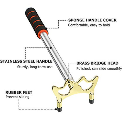 Skylety Pool Cue Snooker Stick Pool Table Accessories Retractable Billiards Cue Rest with Removable Brass Bridge Head - style: Low Bridge Head