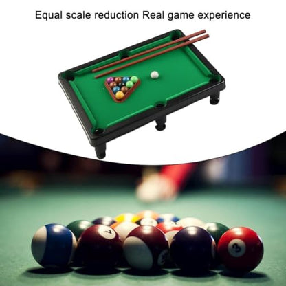 for mini Pool Table Set for Adults Portable Tabletop Billiards Game with for cues and Balls Compact Indoor Snooker Playset for Home Office Stress Relief(S) - size: Small