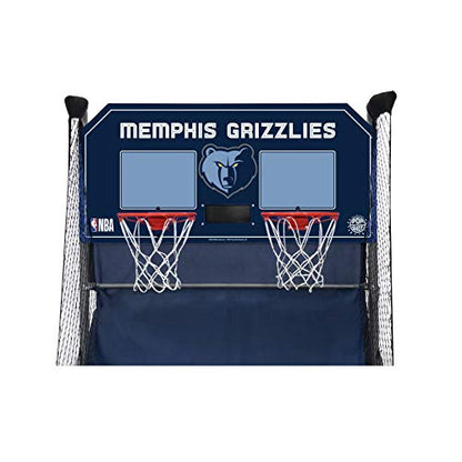 Pop-A-Shot - Home Dual Shot Arcade Basketball Game with NBA Graphics l Sensor Scoring l 16 Game Modes l 7 Balls l Foldable Storage l for All NBA Fans - style: Memphis Grizzlies