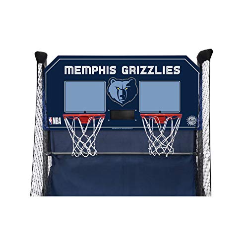 Pop-A-Shot - Home Dual Shot Arcade Basketball Game with NBA Graphics l Sensor Scoring l 16 Game Modes l 7 Balls l Foldable Storage l for All NBA Fans - style: Memphis Grizzlies