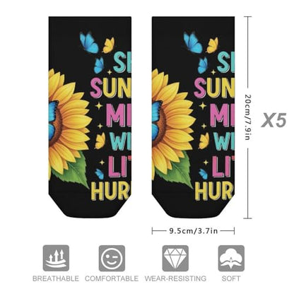 5 Pairs Women’s Low Cut Ankle Socks, Soft Athletic No Show for Running Yoga Daily Wear - color: Picture (3)