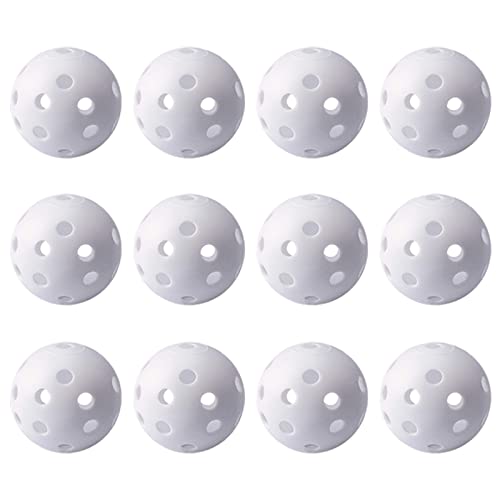 Practice Golf Balls for Backyard, Plastic Golf Training Balls 5 inch Indoor Golf Balls for Driving Range, Swing Training, Indoor Golf Simulators, Outdoor and Home Use - style: 12 PACK