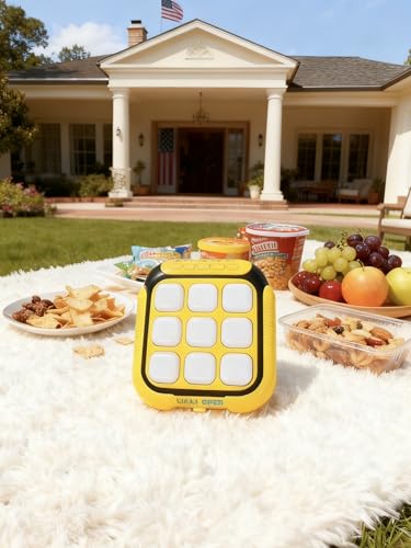 Electronic Tic Tac Toe Handheld Game – 6-in-1 Travel Puzzle Console, Fast-Paced Portable Entertainment, Gift-Ready Packaging