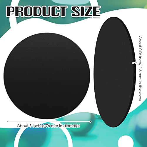 Frienda 100 Pcs Pool Table Leveling Kit, 3 Inch Rubber Shims, 0.06 Thick Furniture Leveler Pads for Billiard, Chairs, Desks, Black