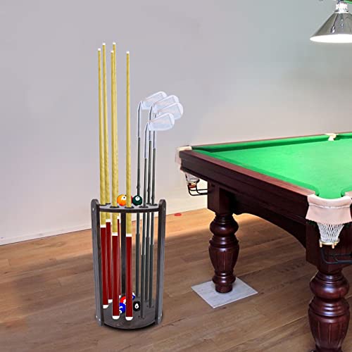 9 Holes-Wood Billiards Cue Rack Billiards Stick Stand Pool Stick Holder Floor Stand Club Organizer Display Stand for Golf Club Fishing Rod Billiard Poles - style: style 4