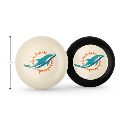 Imperial NFL Logo Cue Ball & 8 Ball Combo Set - color: Miami Dolphins, White