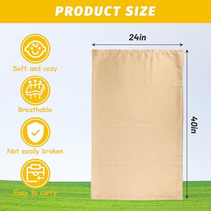 UNIFAMILY 6 Pack Potato Sack Race Bags, Sack Race Bags for Outdoor Sports Games, Outdoor Lawn Games for Adults and Kids, Carnival Easter Party Birthday