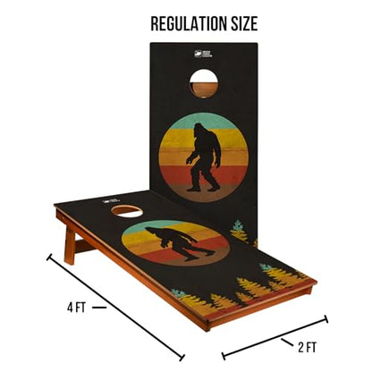 ACA American Cornhole Association Recreational Boards Regulation Backyard 2ft x 4ft - color: Retro Sasquatch
