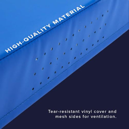 We Sell Mats Bifolding Gymnastics Crash Landing Mat Pad, Safety for Tumbling, Back Handspring Training and Cheerleading - color: Blue, size: 4 ft x 8 ft x 12 Inch