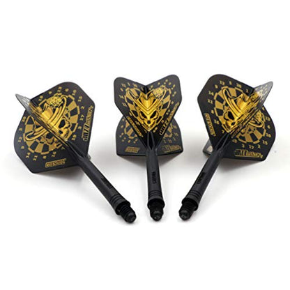 CUESOUL ROST Integrated Dart Shaft and Dart Flight Standard/Slim/Diamond/Big Wing/Tear/Diamond - color: 28mm-Standard Shape-King Skull