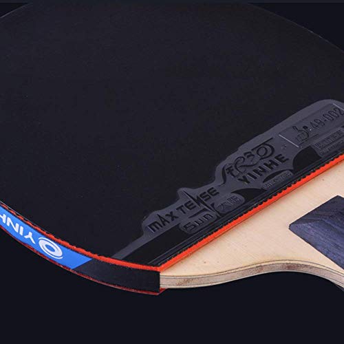 Professional Table Tennis Bat 9/10 Stars Advanced Ping Pong Bat 2 Layers of Carbon Fiber 5 Layers of Wood / 10 Stars/Long Handle (10 Stars Long Handle) - color: 10 Stars, size: Long handle