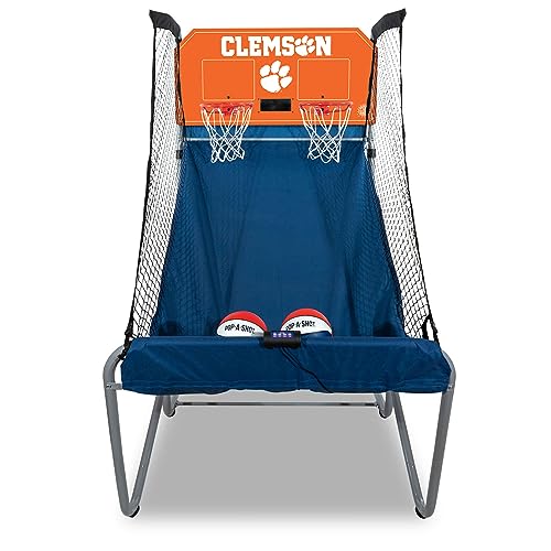 Pop-A-Shot - Home Dual Shot with NCAA Graphics l Sensor Scoring l 16 Game Modes l 7 Balls l Foldable Storage l for All NCAA Fans - style: Clemson Tigers