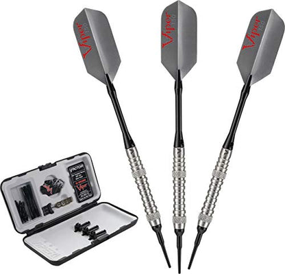 Viper V-Factor 90% Tungsten Soft Tip Dart Set with Case - style: Ringed (18 Grams)