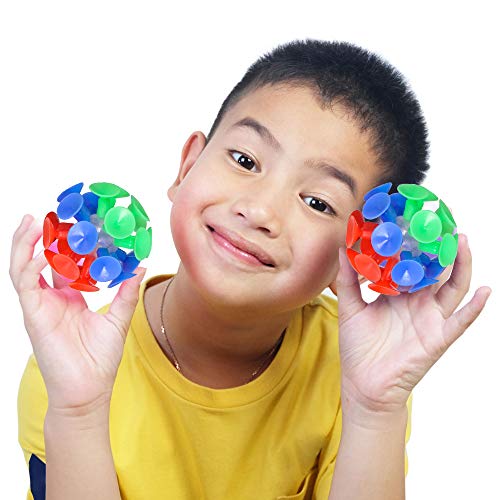 ArtCreativity Suction Cup Ball Toys for Kids, Set of 12, Toss Sticky Balls with Mini Suction Cups, Tossing Toys for Indoor and Outdoor Play, Fun Birthday Party Favors for Boys and Girls - size: Small
