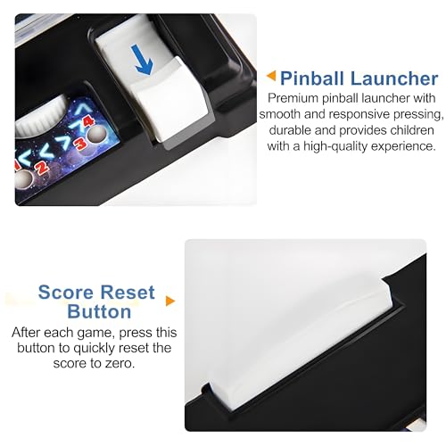 Electronic Arcade Pinball Game, Space Theme Tabletop Pinball Machine Toy, Fun Sounds and Light Effects, Ideal Gifts for Children's Christmas and Birthdays