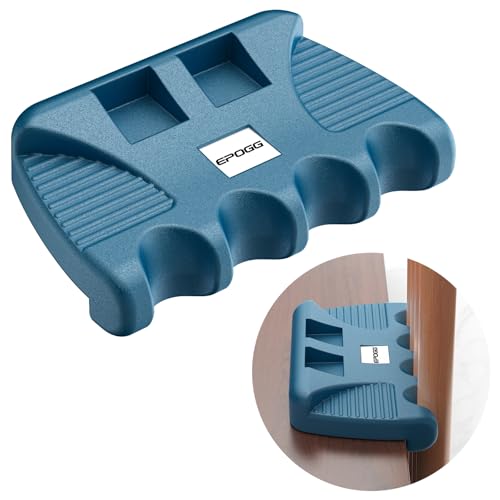 Pool Stick Rack, Portable Billiard Cue Holder with Chalk Holder, Blue (4 Holes) - style: 4 Holes-Blue