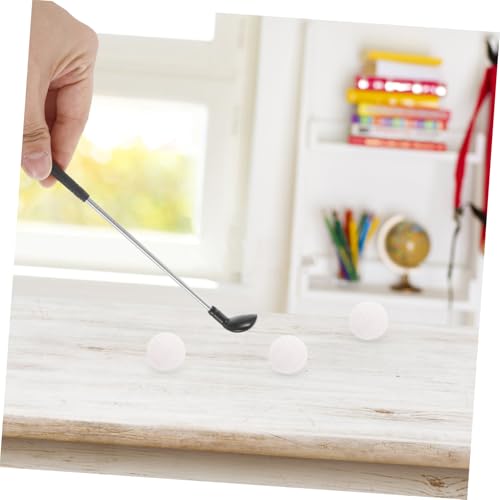 1Set Mini Golf Set of Golf Clubs with Balls Desktop Golf Game for All Ages for Family Fun Dollhouse Decor and Miniature Enthusiasts