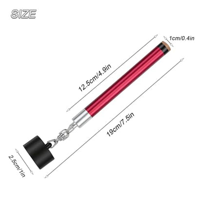 LAKE OF FIRE Pool Cue Chalk Holder – 2-in-1 Billiard Accessory with Pool Chalk Holder & Cue Tip Tool - color: Red, style: Round