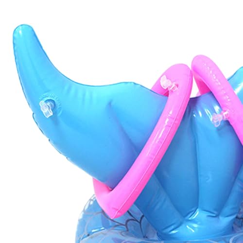 DYNWAVE Inflatable Toss Game Set,Swimming Ring Toss Toy,Inflatable Mermaid Tail,for Party Favors Beach Backyard Children Family