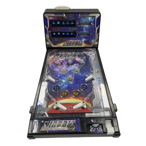 Portable Pinball Machine with Light and Sound Effects, Digital-Counter, Electronic Pinball Game Toys, Tabletop Pinball Toys for Children and Family