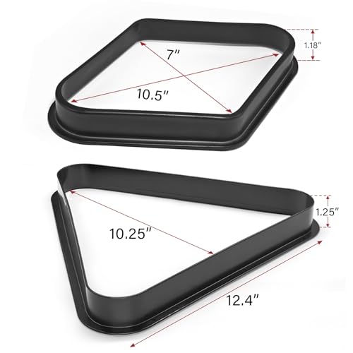 Plastic Pool Ball Rack Billiard Ball Triangle Rack, Pool Table Ball Holder Positioning Rack,2-1/4" Pool Ball Rack