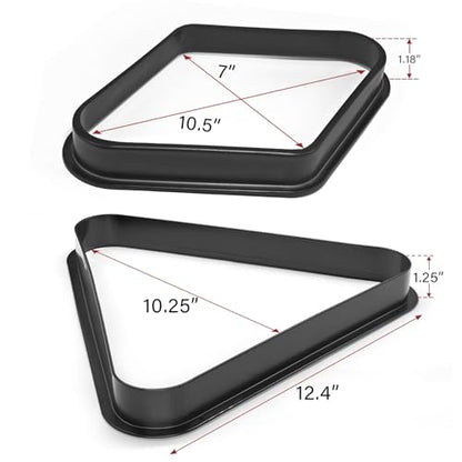Plastic Pool Ball Rack Billiard Ball Triangle Rack, Pool Table Ball Holder Positioning Rack,2-1/4" Pool Ball Rack