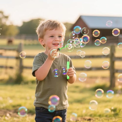 Winrayk Western Cowboy Party Favors, 24Pcs Self-designed Mini Bubble Wands for Kids Bubbles Bulk & Detachable Topper (6 Styles & Colors), Birthday Gift Pinata Filler Goodie Bag Stuffer Classroom Prize - style: Cowboy